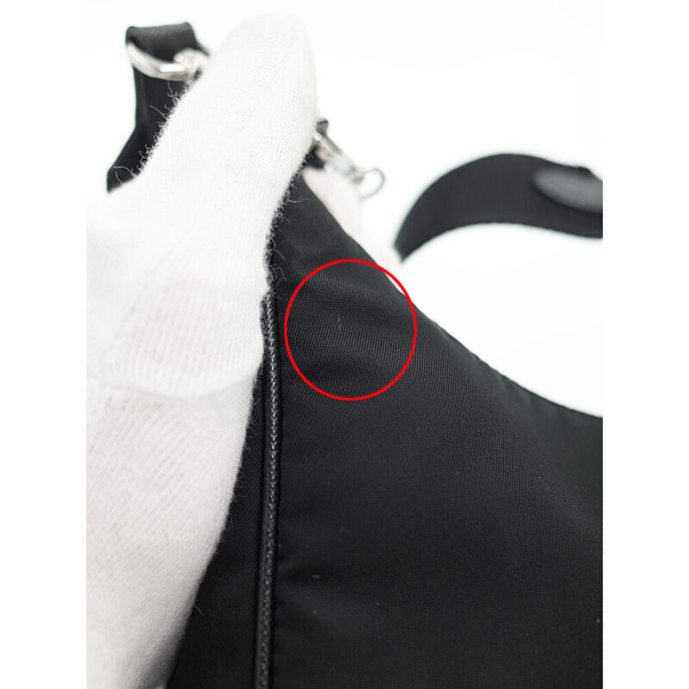 Prada ReEdition 2005 Saffiano Leather Chain Shoulder Bag Black - Picture 5 of 9